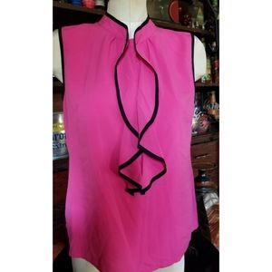 🌻Calvin Klein's piped-ruffle blouse